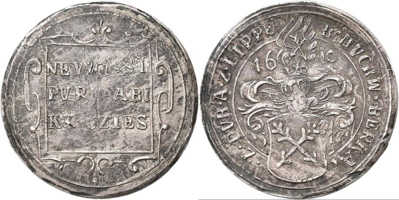 Haus Habsburg: Böhmen: AR-Rechenpfennig 1610, 24,83 mm, 3,12 g, späterer Abschla...