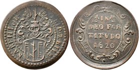 Haus Habsburg: Böhmen: Cu-Rechenpfennig 1620, 25,16 mm, 4,62 g, späterer Abschlag, vorzüglich.
 [taxed under margin system]
