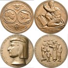 Medaillen alle Welt: Finnland: Lot 2 Medaillen, Bronzemedaille 1917 auf die 400 Jahrfeier der Reformation, 60 mm, 89 g, Bronzemedaille o. J. auf den f...