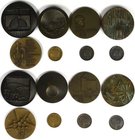 Medaillen alle Welt: Finnland: Lot 8 Medaillen von Kauko Räsänen, 1966 - Wilhelm Bensow 1864-1949 / 1961 - 75 Jahre Postbank in Finnland (3x) / 1960 -...