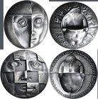 Medaillen alle Welt: Finnland: Zweiteilige Silbermedaille 1973 von Kauko Räsänen, Gedenkmedaille auf die Konferenz für Sicherheit und Zusammenarbeit i...