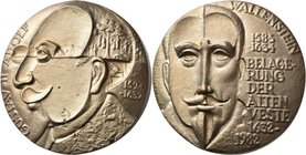 Medaillen alle Welt: Finnland: Bronzemedaille 1982 von Kauko Räsänen, auf den 350. Jahrestag der Schlacht an der alten Veste bei Fürth 1632. Kauko Räs...