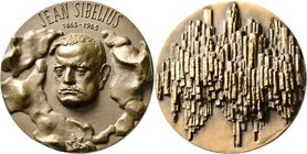 Medaillen alle Welt: Finnland: Bronzene Sibelius Medaille o. J. von Eila Hiltunen, 56 mm, 156 g, sehr selten, gussfrisch. Die Sibelius-Medaille wird s...