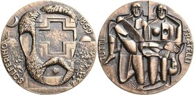 Medaillen alle Welt: Finnland: Bronzemedaille 1984 von Kauko Räsänen, auf den 125. Jahrestag von Solferino, Kauko Räsänen, Werkekatalog Nr. 112, 45 mm...