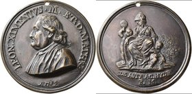 Medaillen alle Welt: Italien-Florenz: Bronzegussmedaille 1785 von L.M. Weber, auf Leonardo Ximenes (1716-1786),italienischer Mathematiker, Jesui und A...