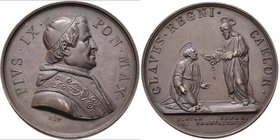 Medaillen alle Welt: Italien-Kirchenstaat, Pius IX. 1846-1878: Bronzemedaille o.J. (1846), Stempel von Leopoldo Themmel, auf seine Wahl zum Papst, Bar...