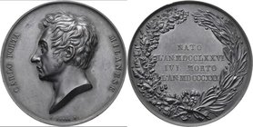 Medaillen alle Welt: Italien-Mailand: Bronzemedaille 1821, Stempel von Cossa, auf den Mailänder Schriftsteller Carlo Porta Milanese (1775-1821), 50 mm...