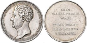 Medaillen Deutschland: Ansbach: Silbermedaille 1826, von Johann Jakob Neuss, auf den Tod des königlich bayrischen Finanzrats und Bankiers, Johann Lore...