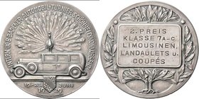 Medaillen Deutschland: Baden: Bronzemedaille 1929, versilbert, geprägt bei B.H. Mayer,Pforzheim. Preismedaille (2. Platz) des Internationalen IX. Bade...