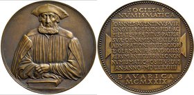 Medaillen Deutschland: Bayern: Bronzemedaille 1929 von Karl Goetz, auf den Historiker und Numismatiker Johannes Aventinus (1477-1534), eigentlich Joha...