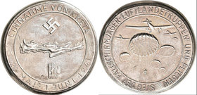 Medaillen Deutschland: Drittes Reich 1933-1945: Silber-Gußmedaille 1941, auf die Einnahme von Kreta vom 20.Mai - 1.Juni 1941, 49 mm, 57,4 g, sehr schö...