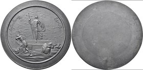 Medaillen Deutschland: Fürth: Einseitige Zinngussmedaille o. J., von Johann Georg Loeffler der Jüngere (Erlangen 1787-1843 Fürth), auf die Auferstehun...