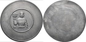 Medaillen Deutschland: Fürth: Einseitige Zinngussmedaille o. J., von Johann Georg Loeffler der Jüngere (Erlangen 1787-1843 Fürth), auf Gambrinus, 65 m...