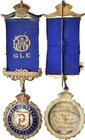 Orden & Ehrenzeichen: Großbritannien: Bronze-Orden, teil emailliert, vergoldet, verliehen 1909, der O. Connor Lodge No. 75, als Auszeichnung zum Errei...