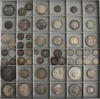 Alle Welt: Lot 57 Münzen, meist Silber. Deutsches Kaiserreich, Drittes Reich, BRD und einige internationale Silbermünzen, sehr schön, sehr schön-vorzü...