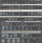 Alle Welt: Westeuropa: Ein Album mit über 200 Münzen aus Monaco, Luxemburg, Frankreich, Portugal und Spanien des 19. und 20. Jhd. Einige Silbermünzen ...
