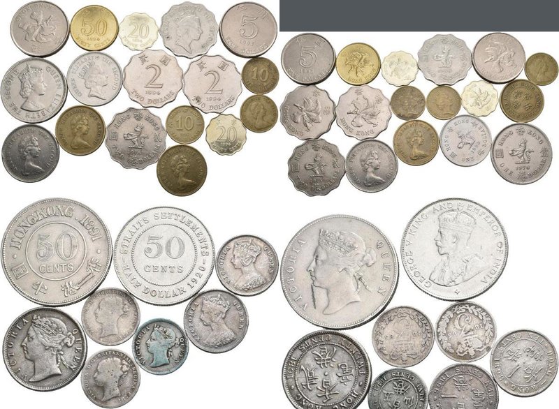 Hong Kong: Kleine Sammlung Münzen aus Hongkong, dabei auch ältere Münzen wie z.B...