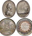 Schweden: Lot 25 schwedischer Medaillen in Silber und Bronze, u. a. Bronzene Prämienmedaille 1845, von P. Lundgren, 40,6 mm // Gustav III. 1771-1792: ...