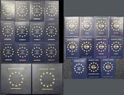 Euromünzen: 2 Boxen voll mit Euromünzen 1c bis 2 Euro plus Medaille der Euroländer aus der Serie EUROPA 2002 (12x) und EUROPA 2003 (10x). Mit Echtheit...