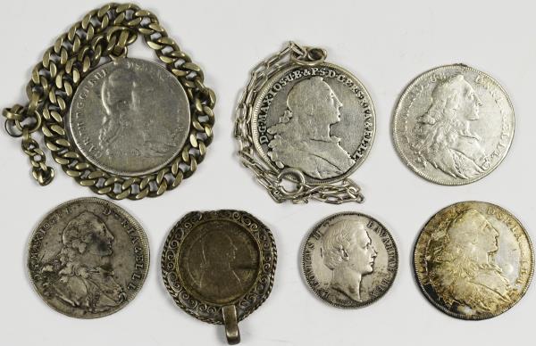 Altdeutschland und RDR bis 1800: Bayern: Lot 7 Großsilber-Münzen, Madonnentaler ...