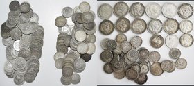 Umlaufmünzen 1 Pf. - 1 Mark: Lot 173 x 1 Mark, Jaeger 9 und 17, diverse Jahrgänge und Erhaltungen, schön - vorzüglich.
 [taxed under margin system]...