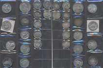 Umlaufmünzen 2 Mark bis 5 Mark: Lot von insgesamt 17 Silbermünzen des deutschen Kaiserreichs, 1 x 5 Mark, 9 x 3 Mark, 7 x 2 Mark, sehr schön-vorzüglic...