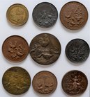 Medaillen Deutschland: Geflügelzucht / Ausstellungen: Lot 9 Medaillen um 1900, überwiegend Bronze, z.B. für verdienstvolle Leistung. Jede Medaille and...