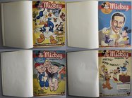 Varia, Sonstiges: COMICS: 4 Bände Mickey Maus 50er Jahre (I, Ia, II, IIa) in Französchisch. Angefangen mit Nr. 27 vom 14. avril 1951 bis Ausgabe 78, 4...