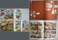 Varia, Sonstiges: COMICS: 7 gebundene Ausgaben Asterix: ”Une Aventure D Asterix le Gaulios” in Französchisch. 1963 (3x) / 1966 (2x) / 1967/ 1968. Text...