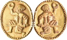 Varia, Sonstiges: Persien: Goldplakette, ca. 6. Jhd. v. Chr., circa 65 x 52 mm, 5,62 g, winz. Einriss, in vorzüglicher Erhaltung.
 [taxed under margi...