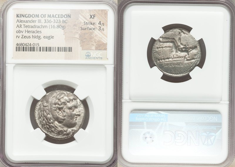 MACEDONIAN KINGDOM. Alexander III the Great (336-323 BC). AR tetradrachm (24mm, ...