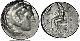 MACEDONIAN KINGDOM. Alexander III the Great (336-323 BC). AR tetradrachm (26mm, 4h). NGC Choice VF. Lifetime issue of 'Babylon', ca. 325-323 BC. Head ...