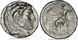 MACEDONIAN KINGDOM. Alexander III the Great (336-323 BC). AR tetradrachm (25mm, 3h). NGC Choice VF. Late lifetime to early posthumous issue of 'Side',...