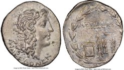 MACEDON UNDER ROME. Aesillas, as Quaestor (ca. 95-65 BC). AR tetradrachm (32mm, 12h). NGC Choice VF. Uncertain mint. MAKEΔONΩN, head of Alexander III ...