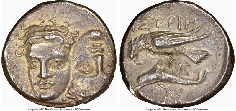 MOESIA. Istrus. Ca. 4th century BC. AR drachm (18mm, 12h). NGC Choice XF, scuff....