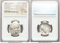 ATTICA. Athens. Ca. 440-404 BC. AR tetradrachm (29mm, 17.21 gm, 9h). NGC MS 5/5 - 5/5, flan flaw. Mid-mass coinage issue. Head of Athena right, wearin...