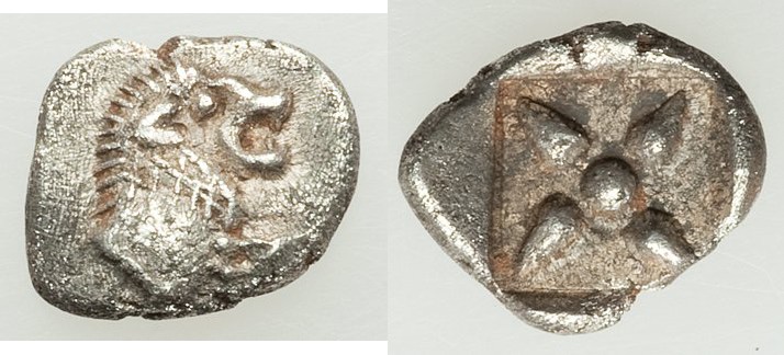 IONIA. Miletus (?) Ca. late 6th-5th centuries BC. AR hemiobol (10mm, 0.56 gm). C...