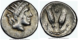 CARIAN ISLANDS. Rhodes. Ca. 230-205 BC. AR diobol (10mm, 1h). NGC Choice VF. Radiate head of Helios right / P-O, two rose buds, kithara above. HGC 6, ...