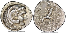 SELEUCID KINGDOM. Antiochus II Theos (261-246 BC). AR tetradrachm (28mm, 10h). NGC VF, graffiti. Types of Alexander III the Great of Macedon, posthumo...