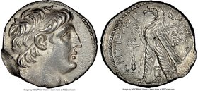 SELEUCID KINGDOM. Antiochus VII Euergetes-Sidetes (138-129 BC). AR tetradrachm (28mm, 11h). NGC XF, edge pinch. Tyre, dated Seleucid Era 182 (131/0 BC...