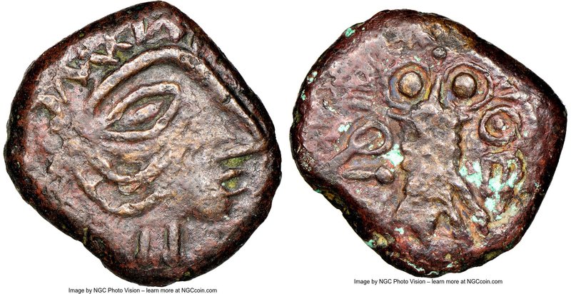 ARABIA. Lihyan. Ca. 2nd-1st centuries BC. AE tetradrachm (23mm, 8h). NGC Choice ...