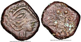 ARABIA. Lihyan. Ca. 2nd-1st centuries BC. AE tetradrachm (23mm, 8h). NGC Choice VF. Imitating Athens. Devolved head of Athena right / AΘE, devolved ow...