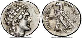 PTOLEMAIC EGYPT. Ptolemy VI Philometor (180-145 BC). AR stater or tetradrachm (27mm, 12h). NGC VF. Salamis, Regnal Year 25 (157/6 BC). Diademed head o...