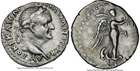 CAPPADOCIA. Caesarea. Vespasian (AD 69-79). AR hemidrachm (14mm, 1.37 gm, 11h). NGC Choice VF 4/5 - 3/5. AYTOKP KAICAP OYЄCΠACIANOC CЄBA, laureate hea...