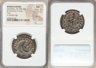 Diocletian (AD 284-305). BI follis or nummus (26mm, 9.61 gm, 7h). NGC MS 5/5 - 5/5, Silvering. Trier, 1st officina, AD 302-303. IMP DIOCLETIANVS AVG, ...