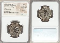 Diocletian (AD 284-305). BI follis or nummus (29mm, 9.83 gm, 6h). NGC MS 4/5 - 4/5, Silvering. Trier, 2nd officina, AD 302-303. IMP DIOCLETIANVS P AVG...