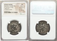 Maximian (AD 286-310). BI nummus or follis (27mm, 9.60 gm, 12h). NGC MS 4/5 - 5/5, Silvering. Lugdunum, 1st officina, ca. AD 301-303. IMP MAXIMIANVS A...