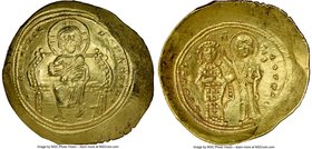 Constantine X Ducas (AD 1059-1067). AV histamenon nomisma (26mm, 4.42 gm, 6h). NGC MS 5/5 - 3/5, scuff. Constantinople. + IhS IXS REX-REΣNANTInm, Chri...