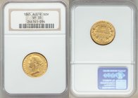 Victoria gold Sovereign 1865-SYDNEY VF35 NGC, Sydney mint, KM4. AGW 0.2353 oz. 

HID09801242017