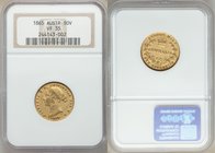 Victoria gold Sovereign 1865-SYDNEY VF35 NGC, Sydney mint, KM4. AGW 0.2353 oz. 

HID09801242017